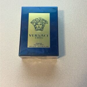 Versace Eros Perfume in Blue and Gold Packaging